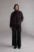 Gingham Jacket | Wine/black