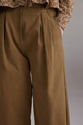 Pleated Volume Pants | Curry