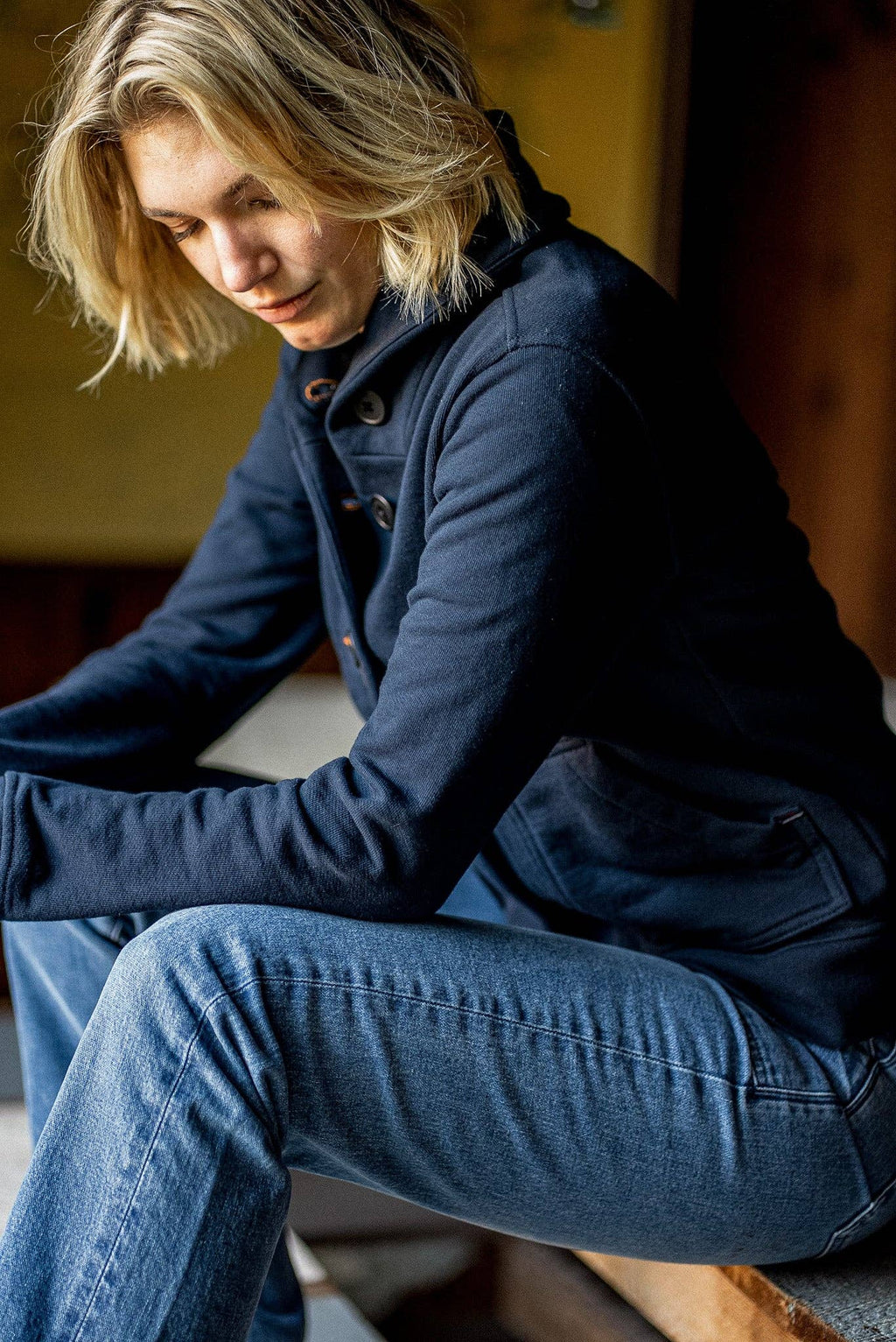 Bodega Cardigan | 100% Cotton | Navy