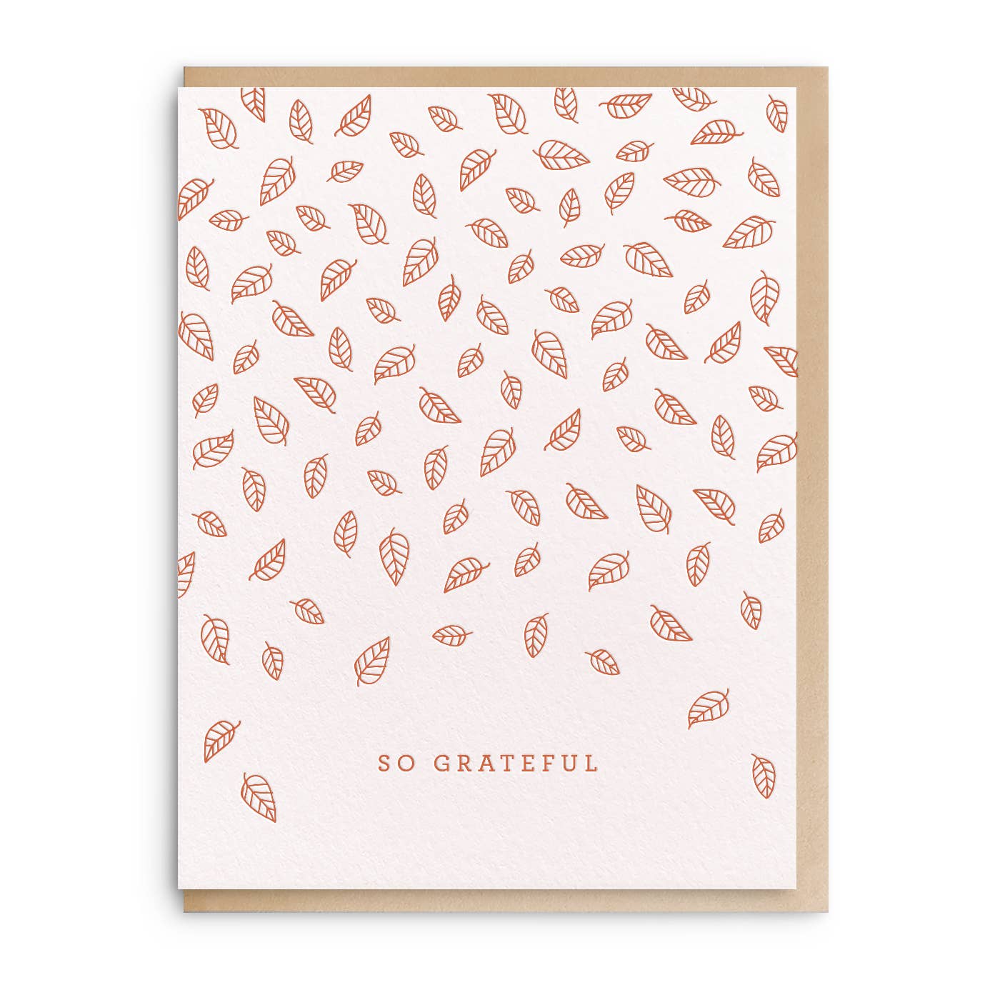 So Grateful - Letterpress Thank You Greeting Card