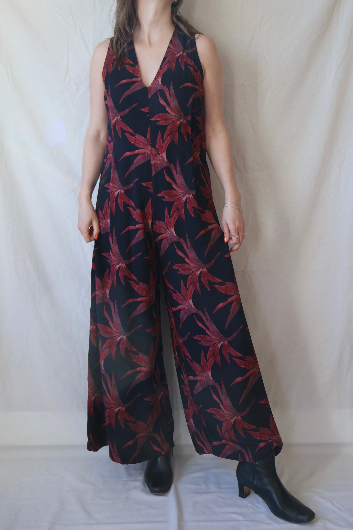 One and Done Jumpsuit | Palm Print
