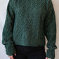Zoya Two Tone Sweater | Dark Green