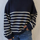 Venus Turtleneck | Navy Stripe