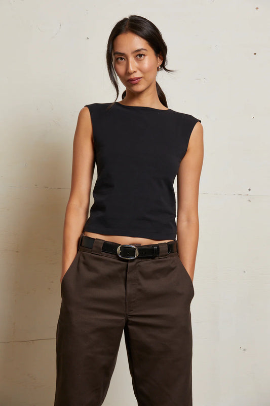 Elanor 90s Muscle Tank | True Black