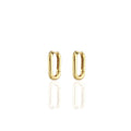 Oval Huggie Hoop Earrings: 18K Gold Vermeil