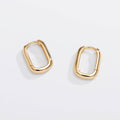 U-Shaped Huggie Hoops | 14k gold-plated sterling silver