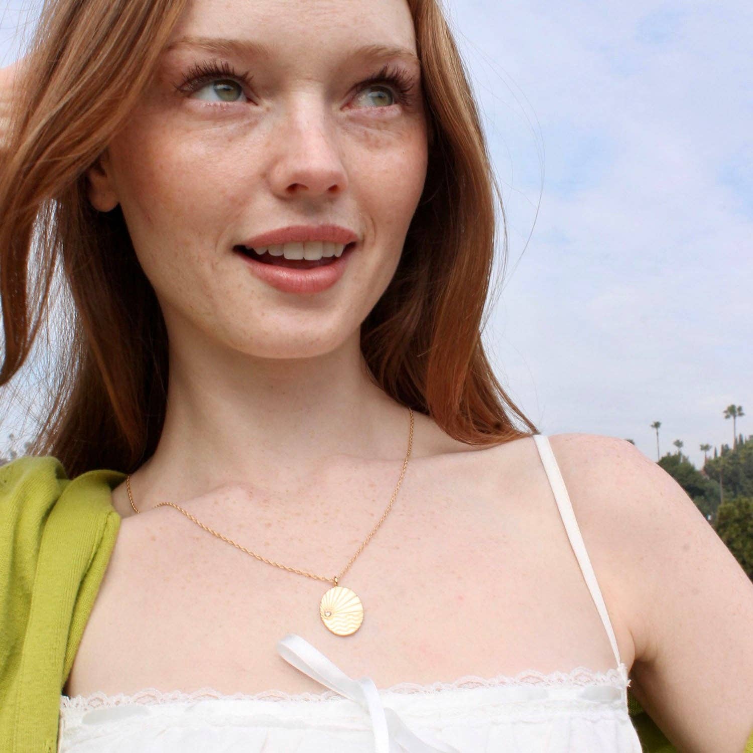 Ray of Sunshine Charm Necklace: 18K Gold Vermeil
