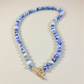 Bold Gemstone Beaded Necklace Lapis