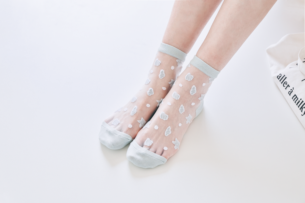Women's Sheer Socks - Summer Breathable Starfish & Seashell