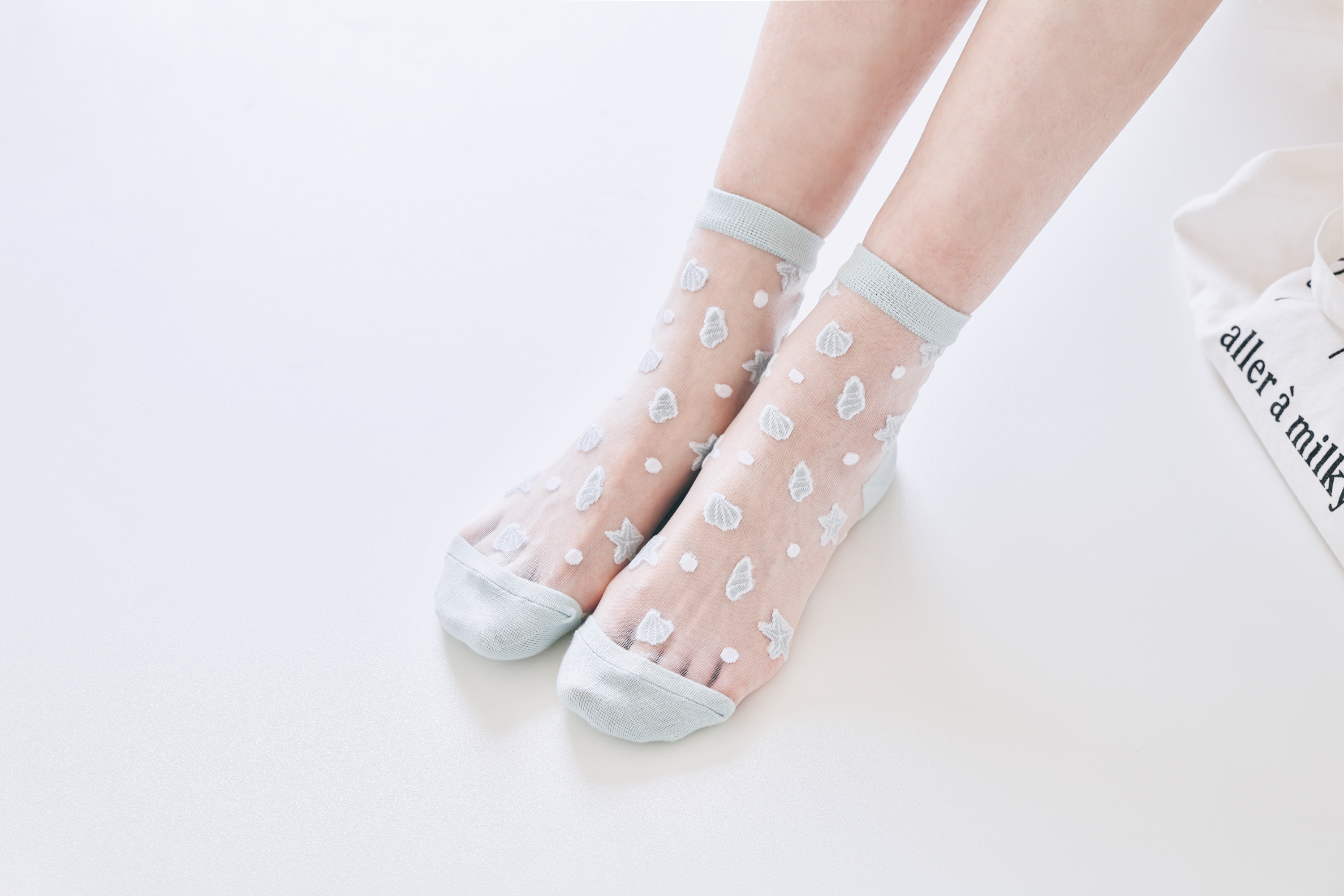 Women's Sheer Socks - Summer Breathable Starfish & Seashell