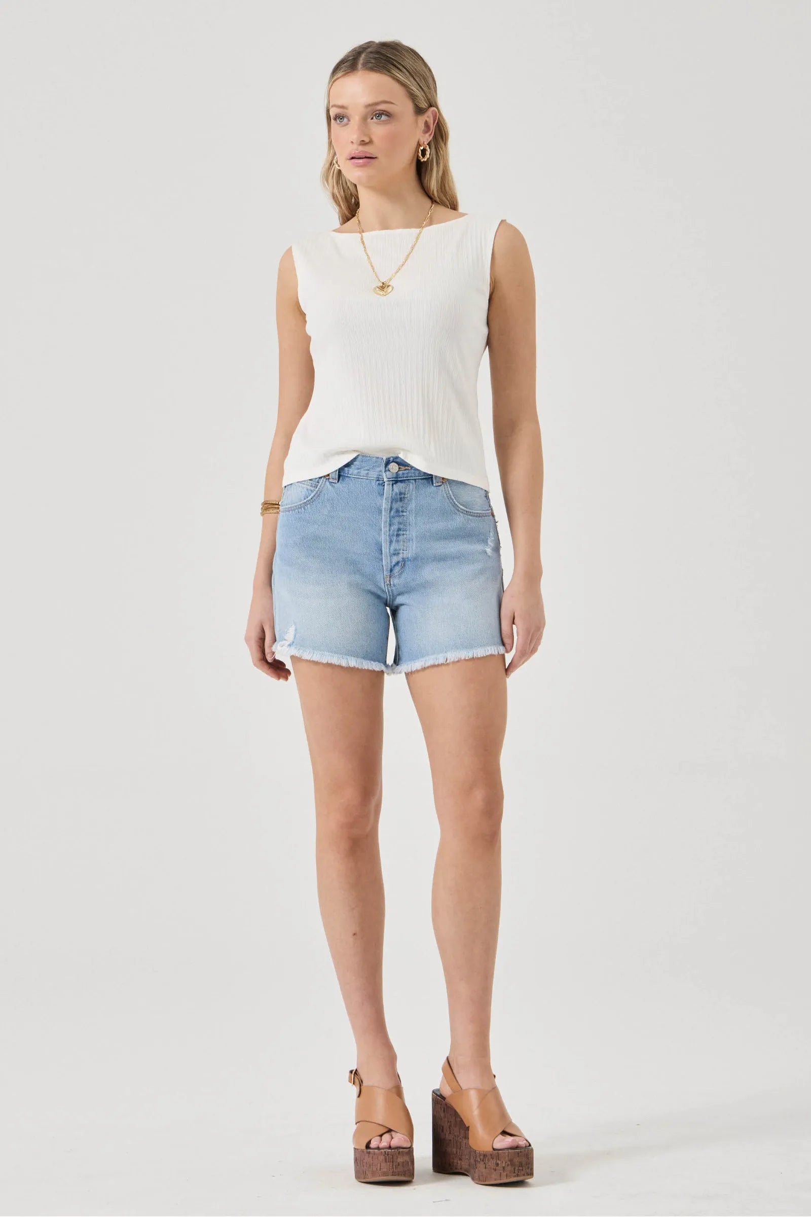 Lou Denim Shorts | Sunshine Blue