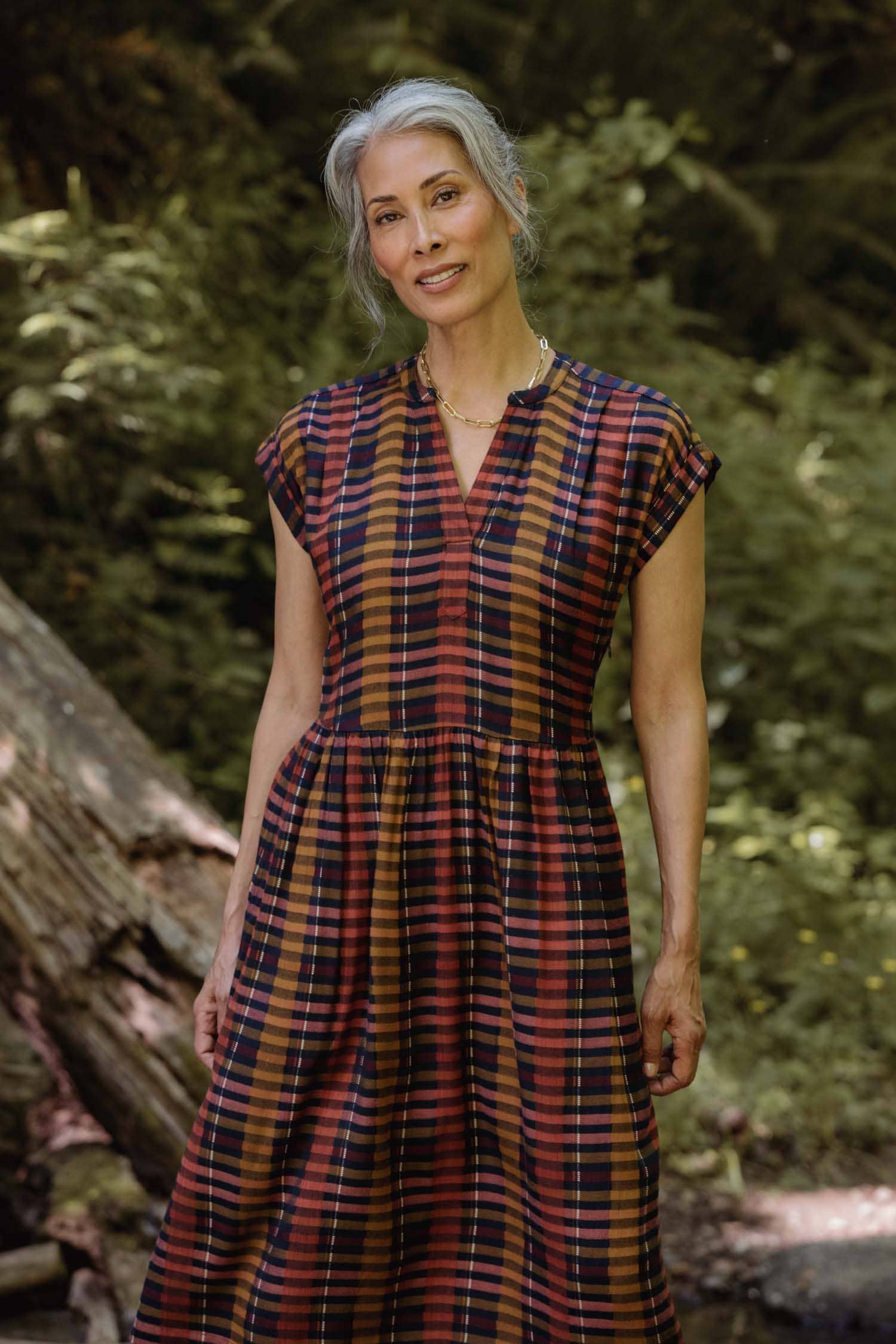 Ira Dress / Alpenglow Stripe