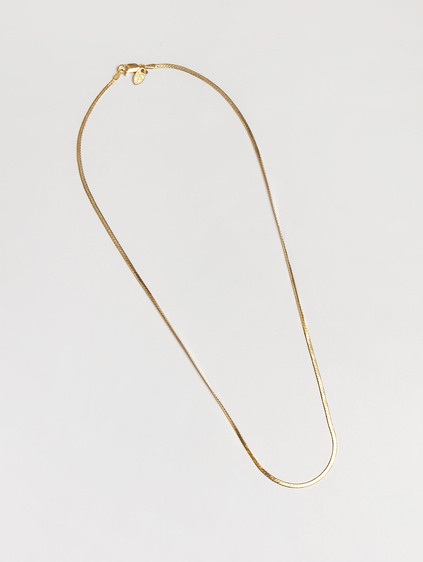 Thin Herringbone Chain | Gold