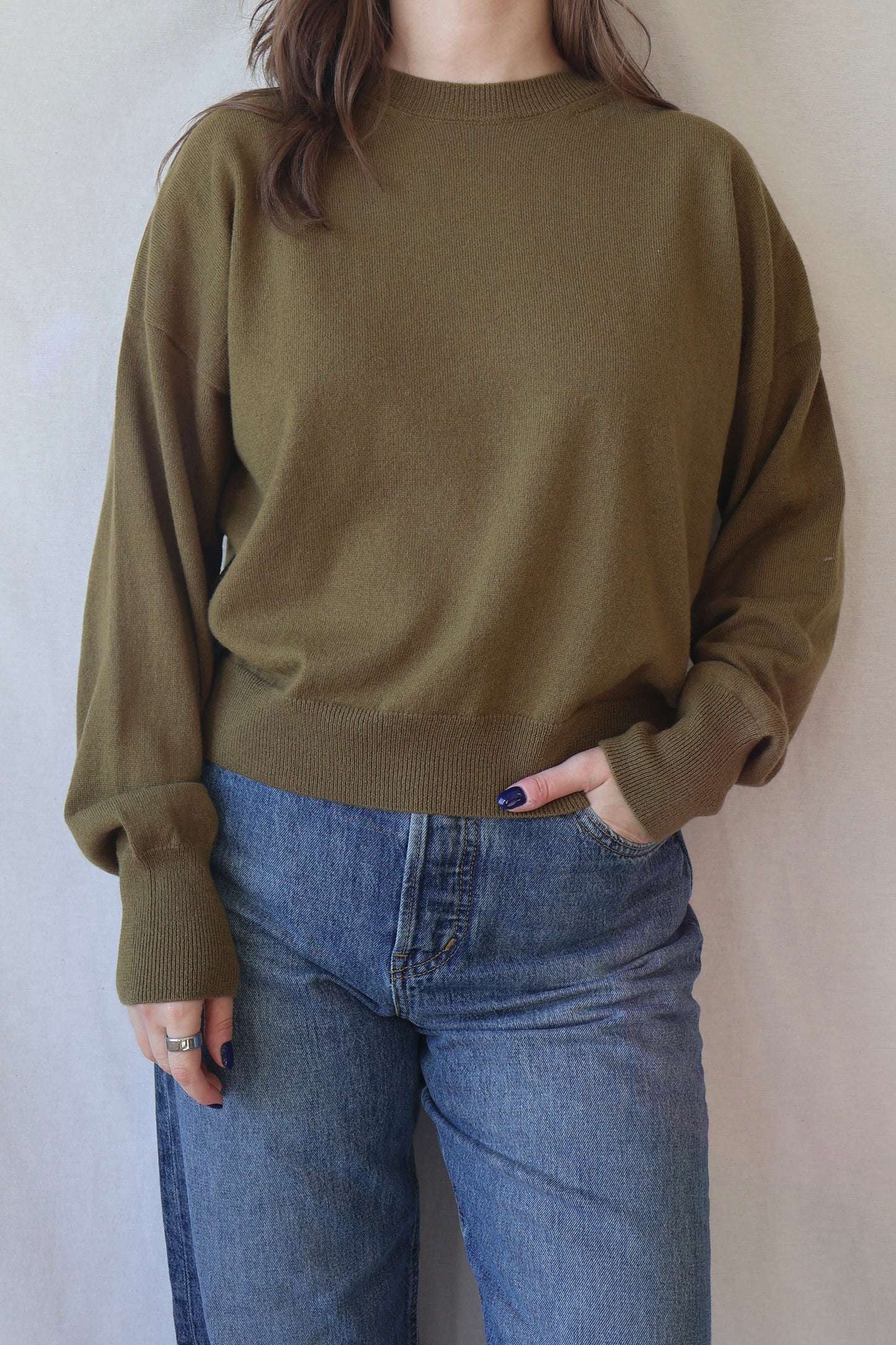Ior Cashmere Blend Sweater | Olive