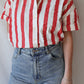 Anna Blouse | Red Stripe