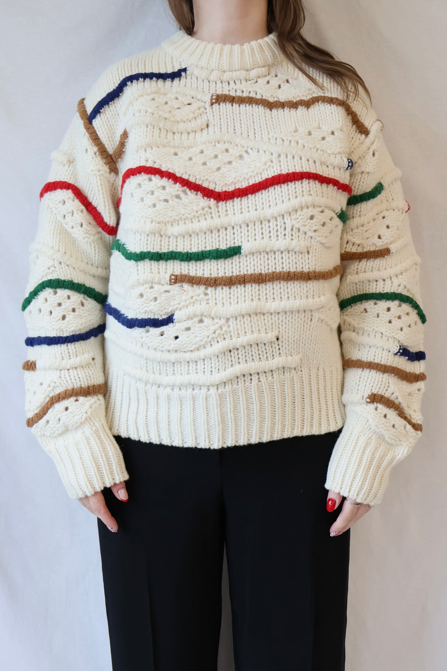 Candela Macarame Sweater | Multicolor