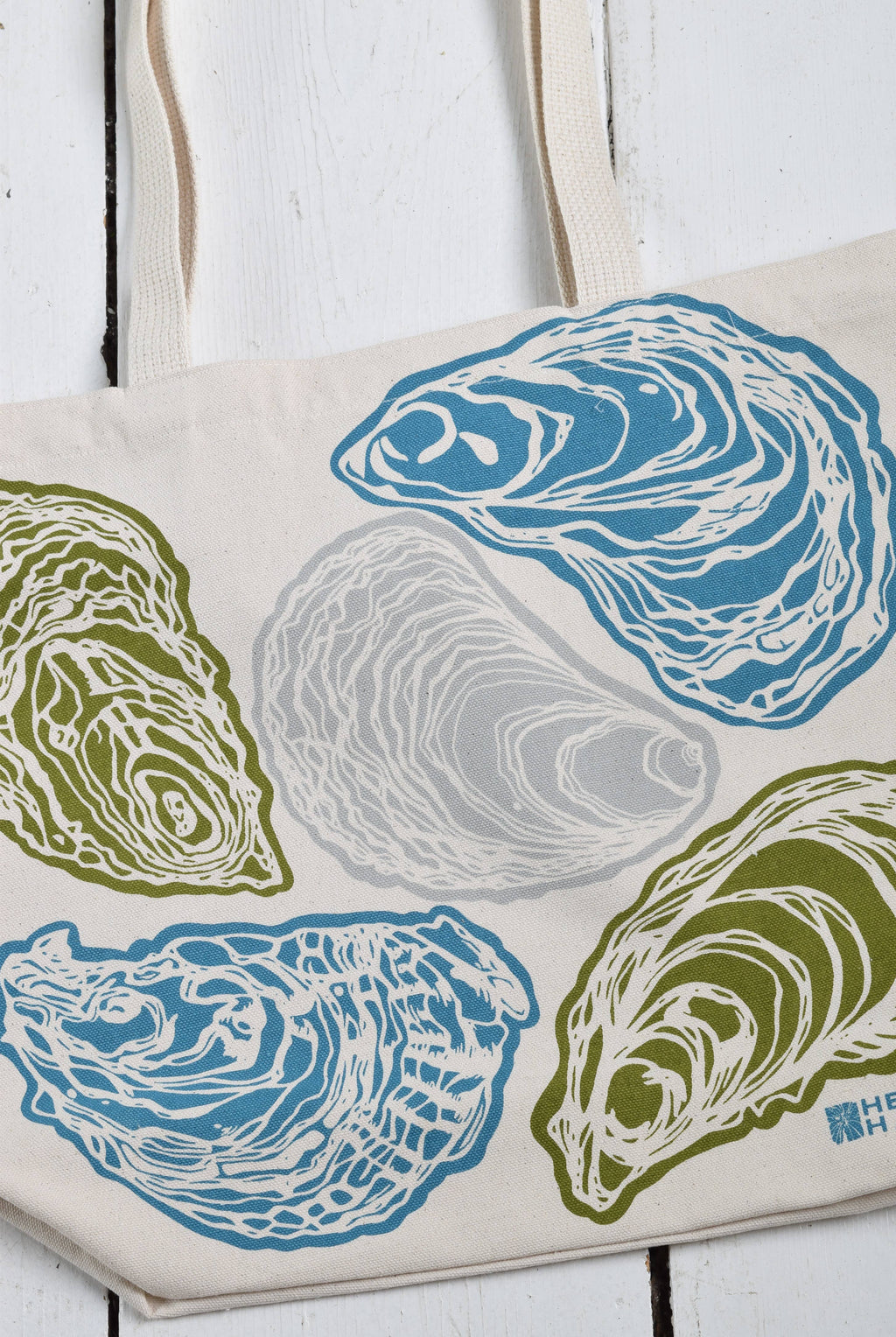 Oyster Tote Bag - 100% Cotton - Market and Beach Bag