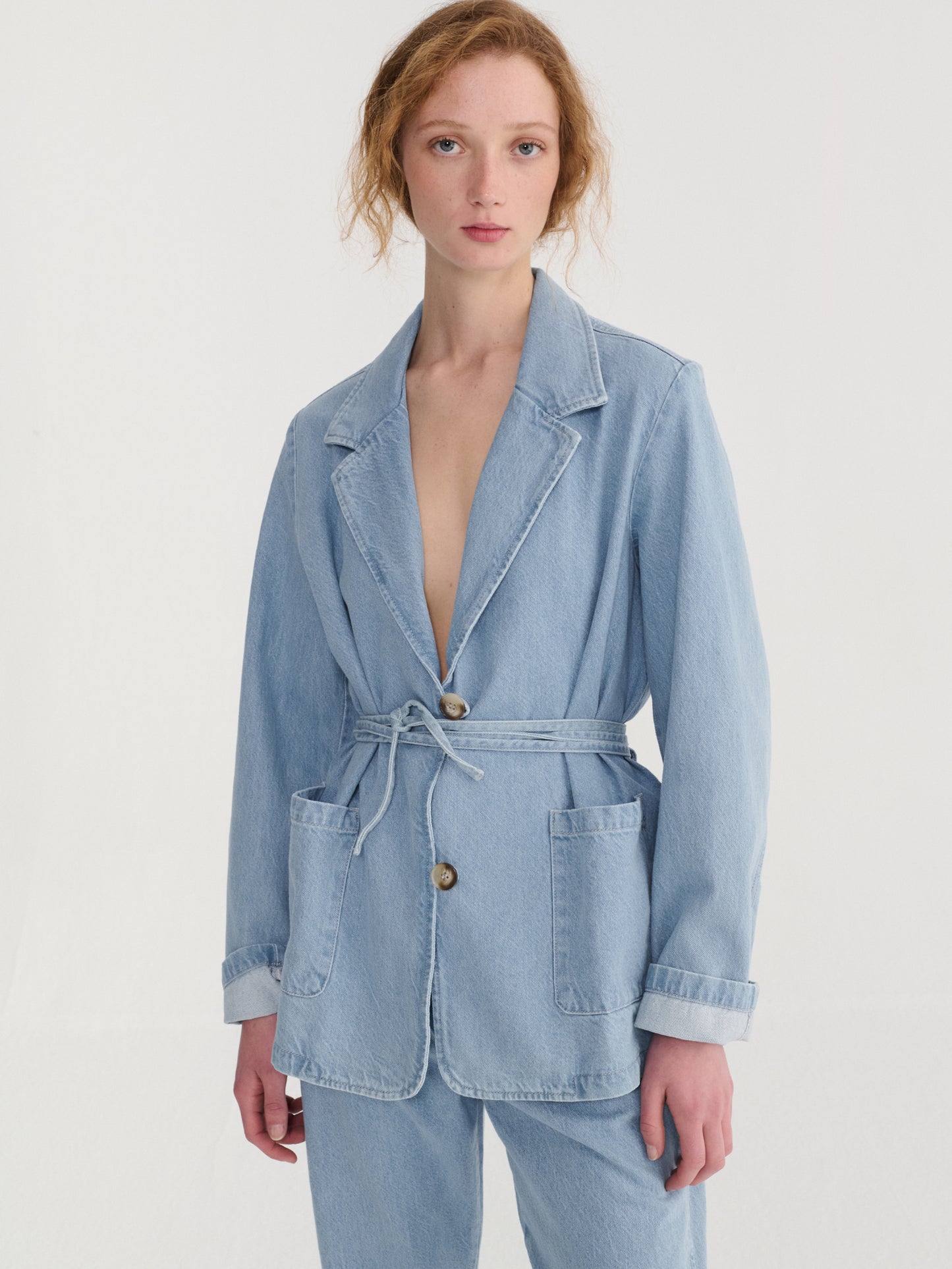 Denim Blazer | Light Blue