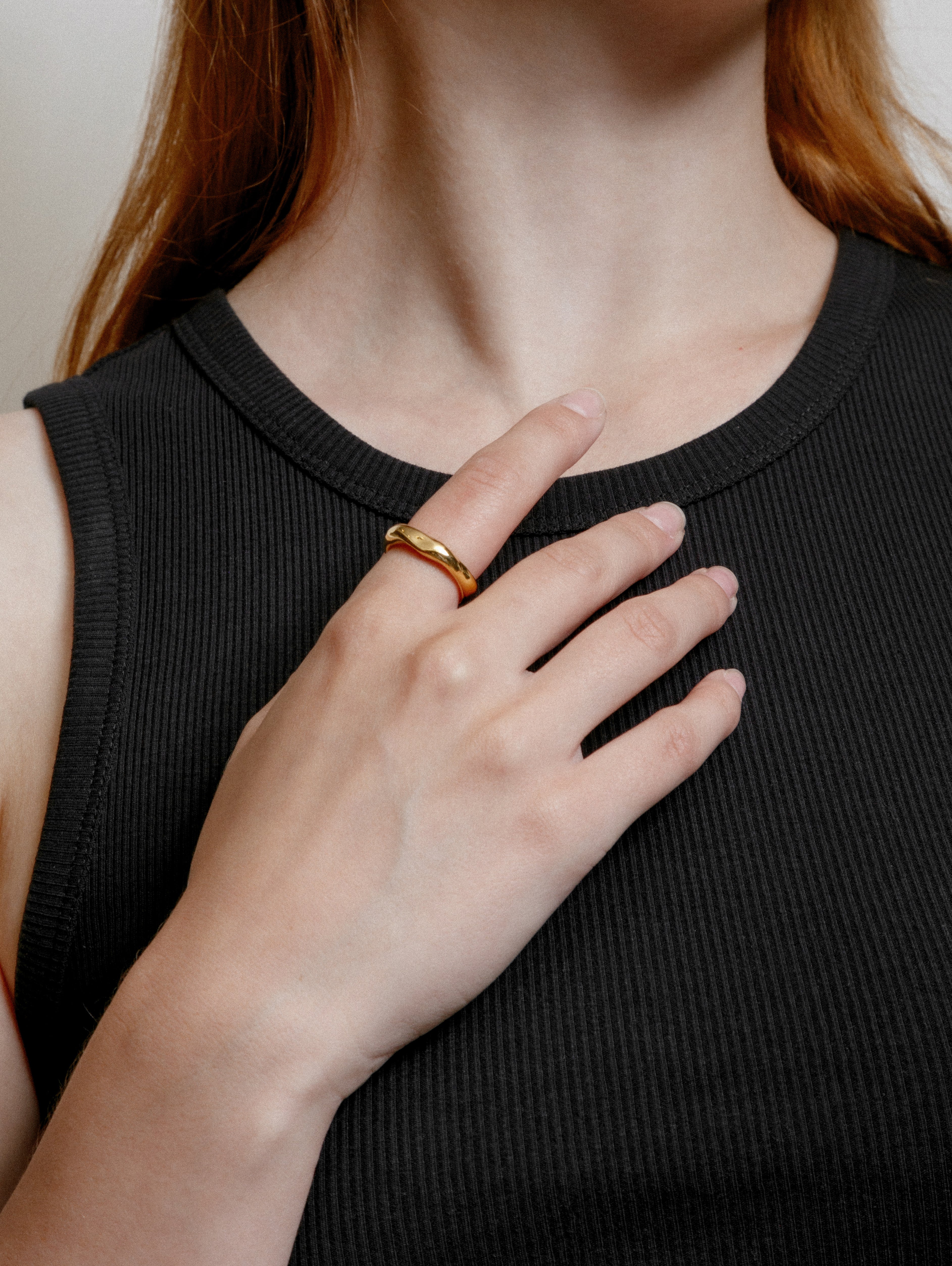 Nora Textured Ring | Gold
