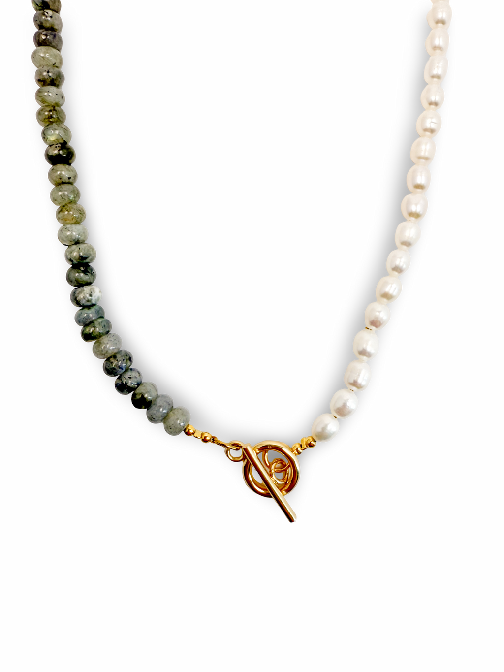 Harmony Pearl & Labradorite Gemstone Necklace