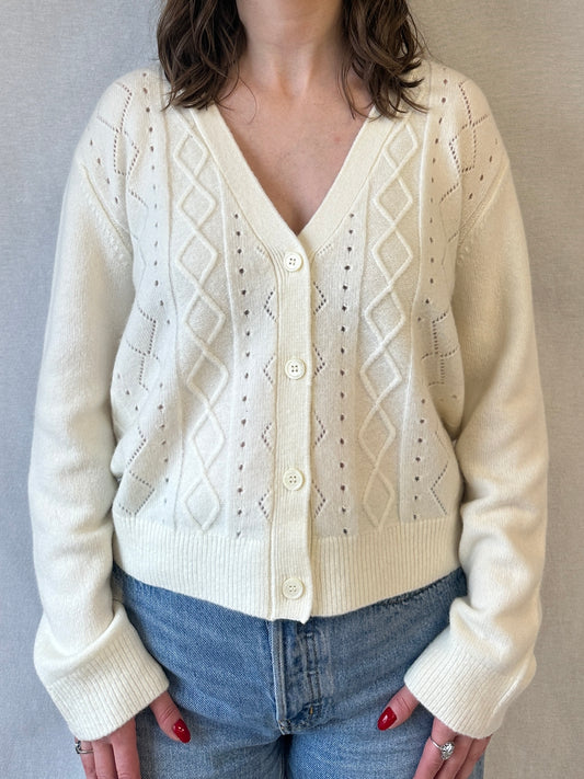 Salee Cardigan | Clear Cream