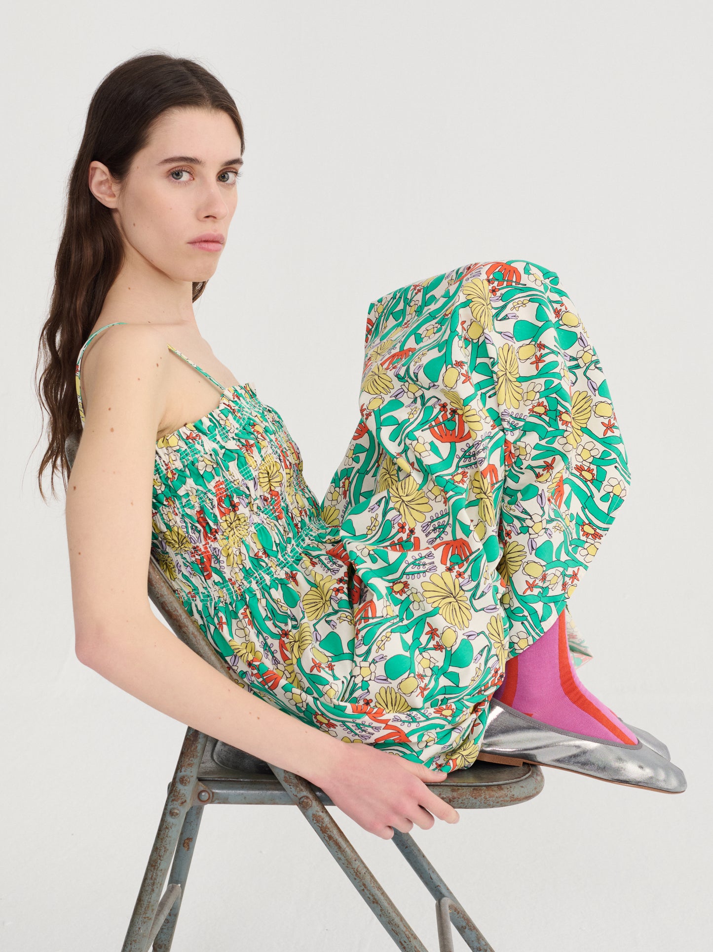 Herbalist Gathered Bustier Dress | Off White