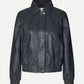 Sanula Leather Bomber | Asphalt