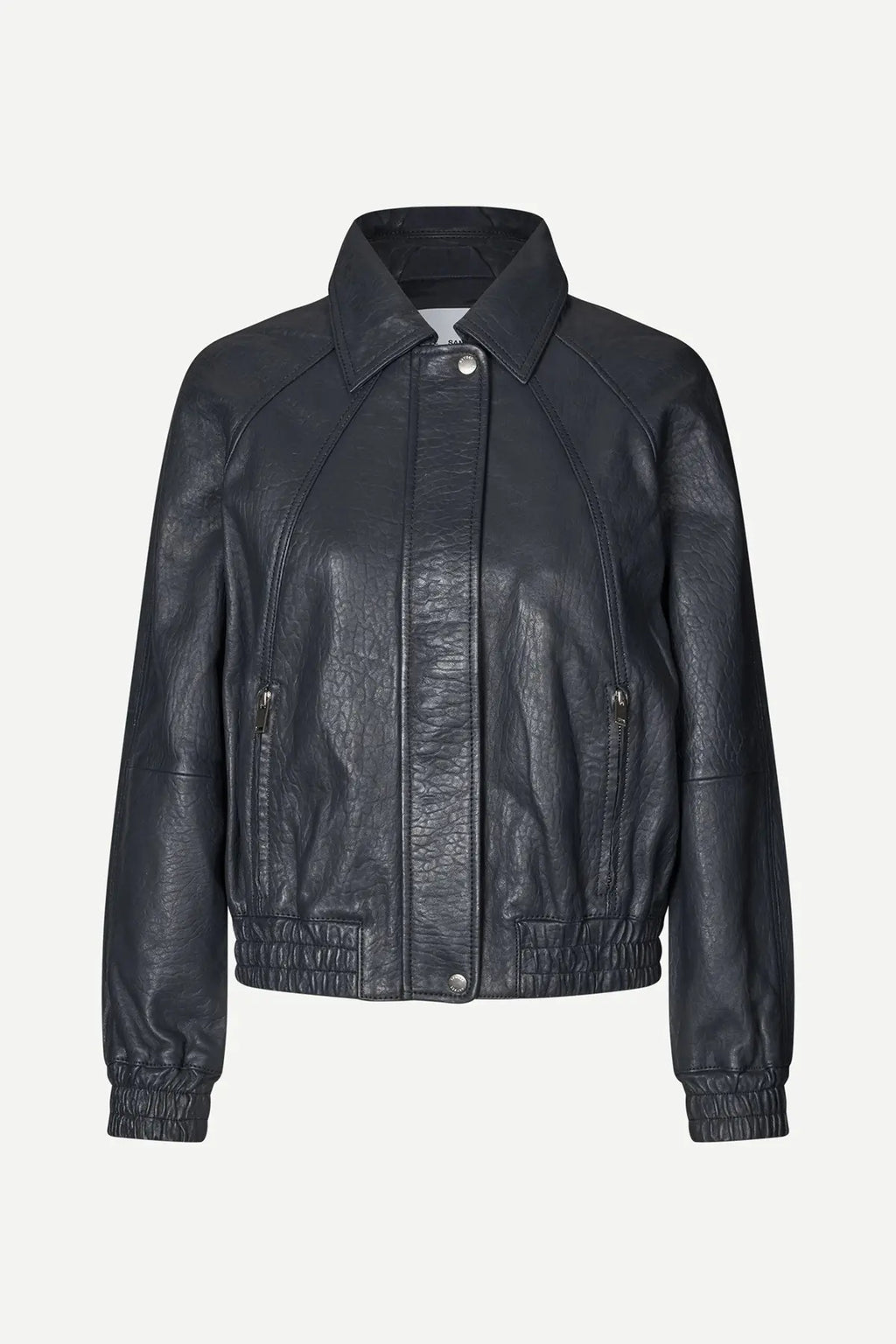 Sanula Leather Bomber | Asphalt