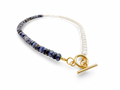 Harmony Pearl & Lapis Gemstone Necklace