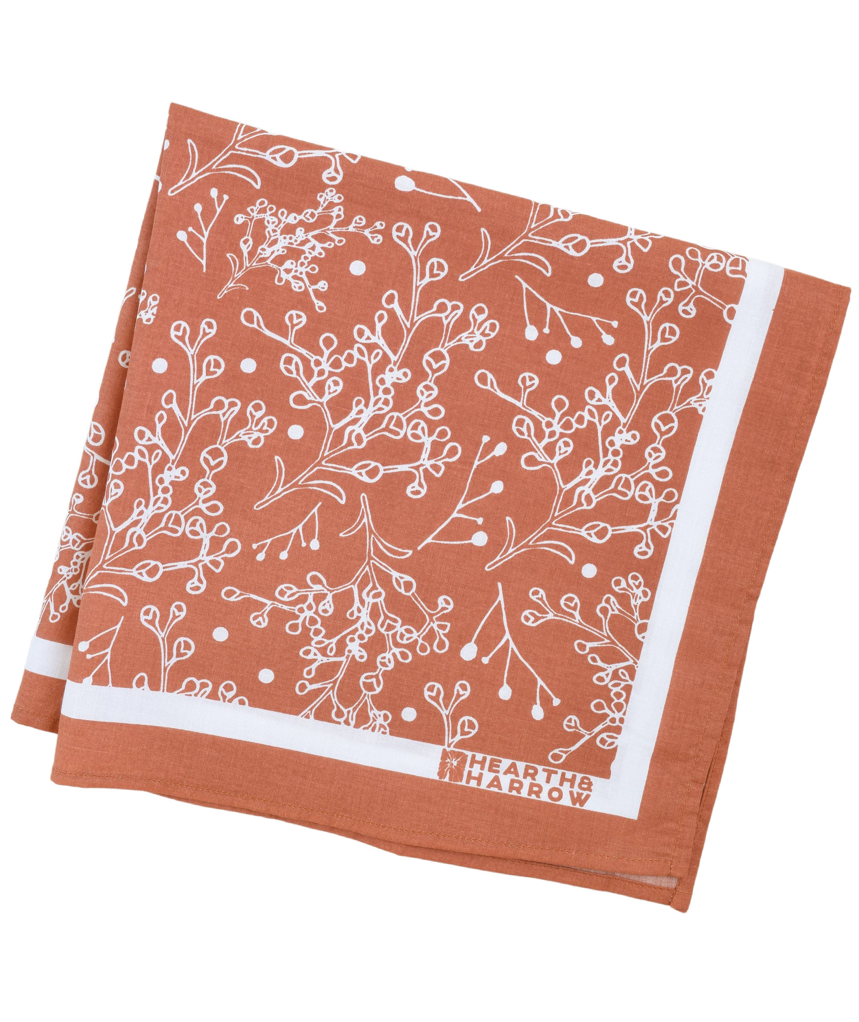 Baby's Breath Bandana - 100% Cotton - Burnt Orange