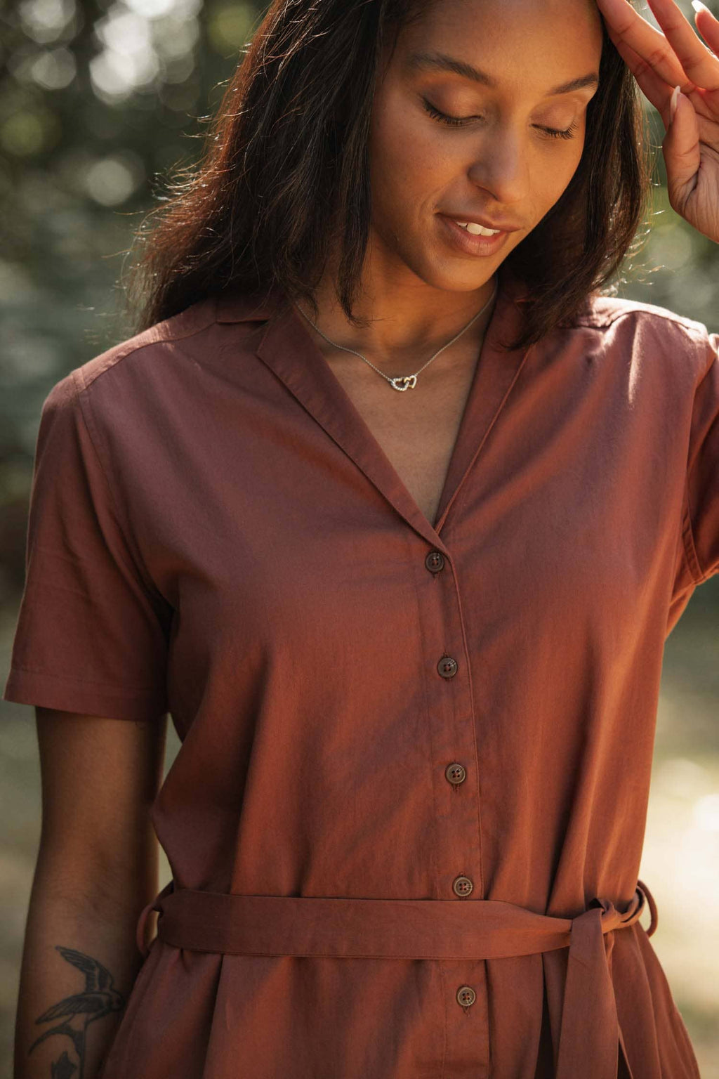 Sofia Shirt Dress / Copper: Copper