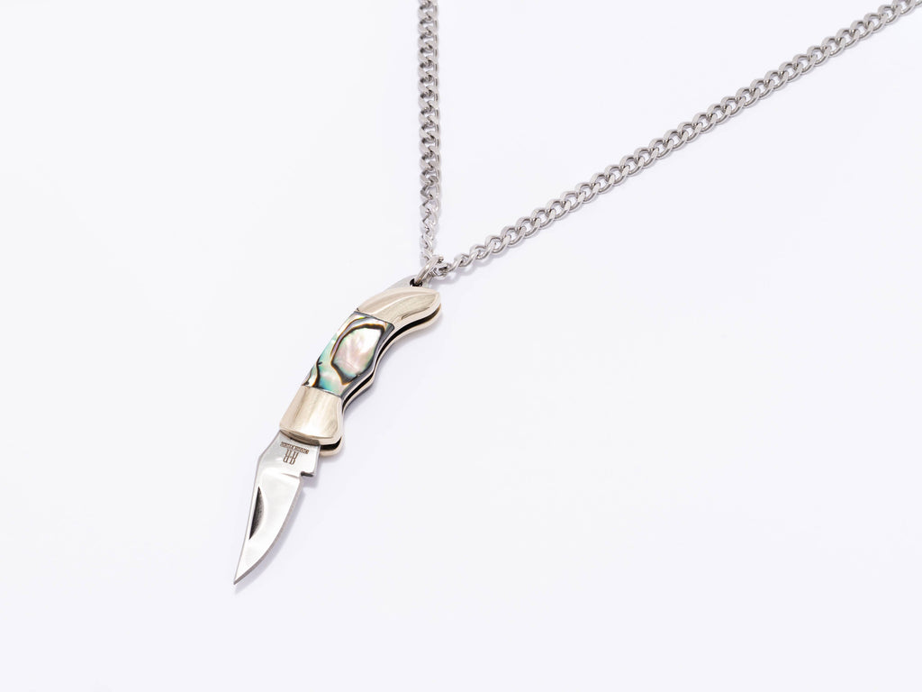 Judith Gold or Silver Abalone Utility Safety Necklace: Gold Plated  | Larissa Loden