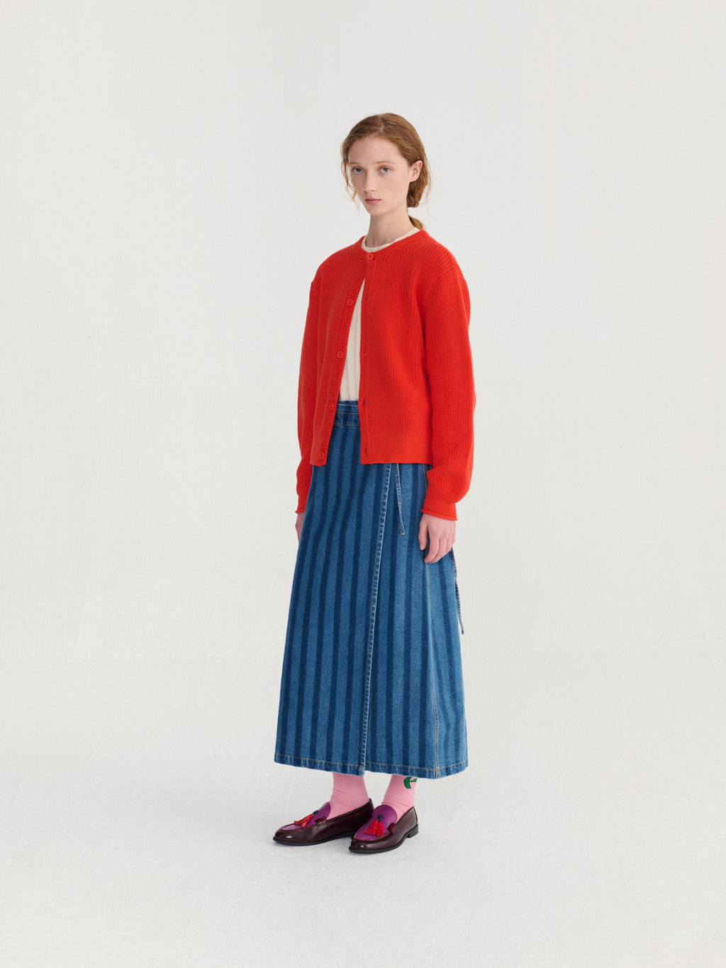 Pickles Knit Cardigan | Red