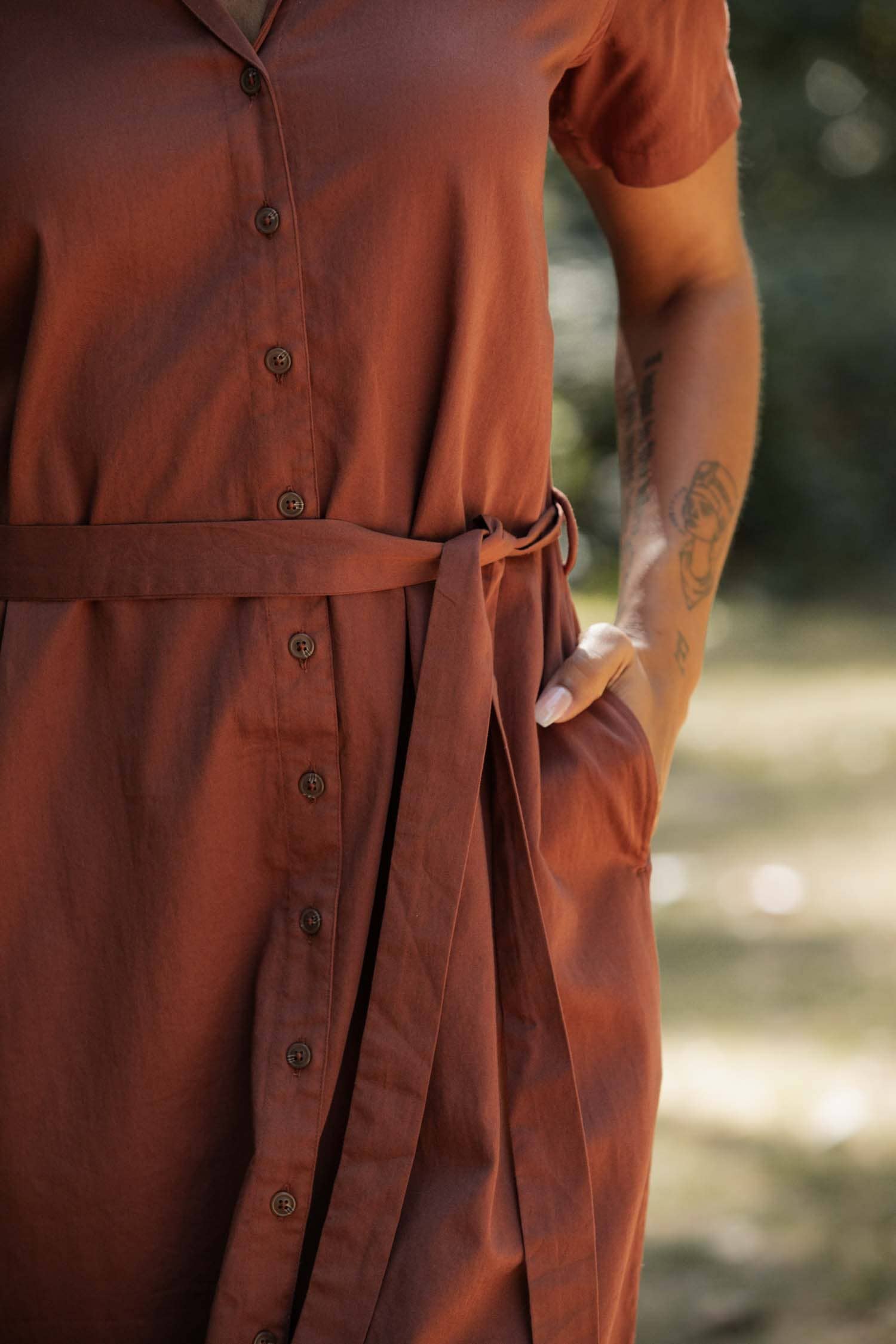 Sofia Shirt Dress / Copper: Copper