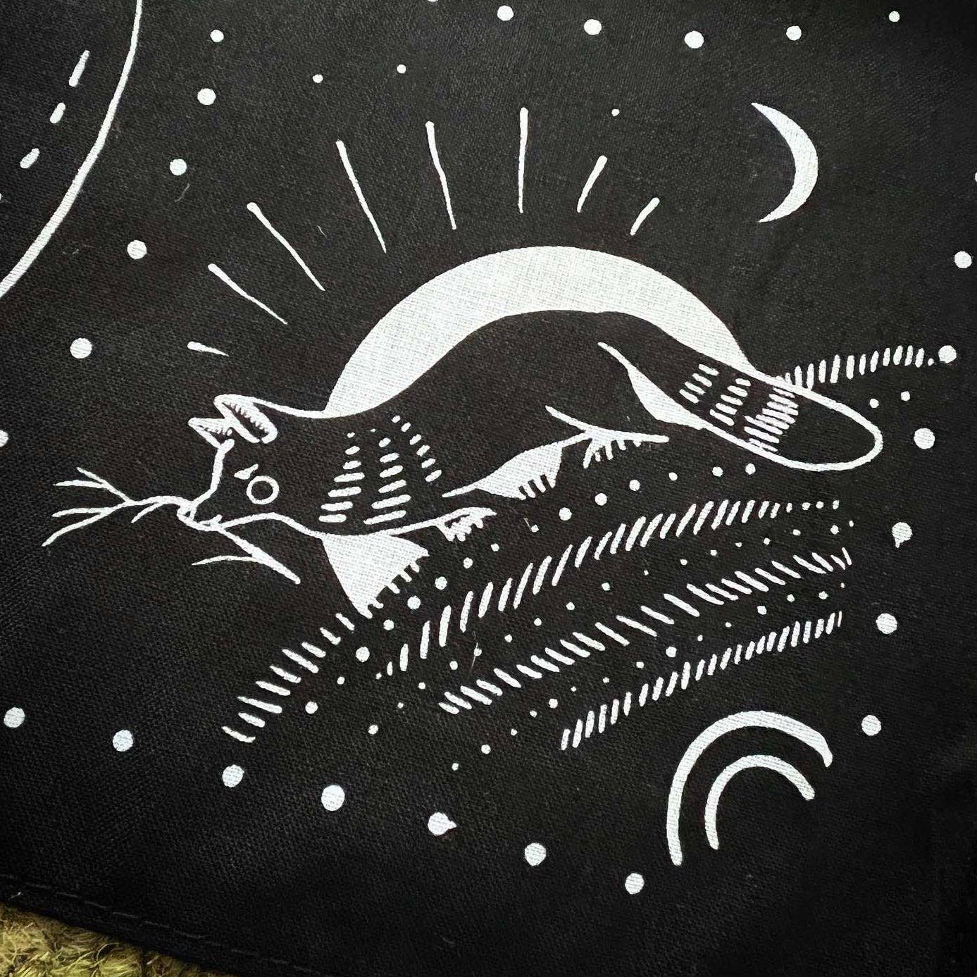 Gentle Tarot Reading Cloth: Black