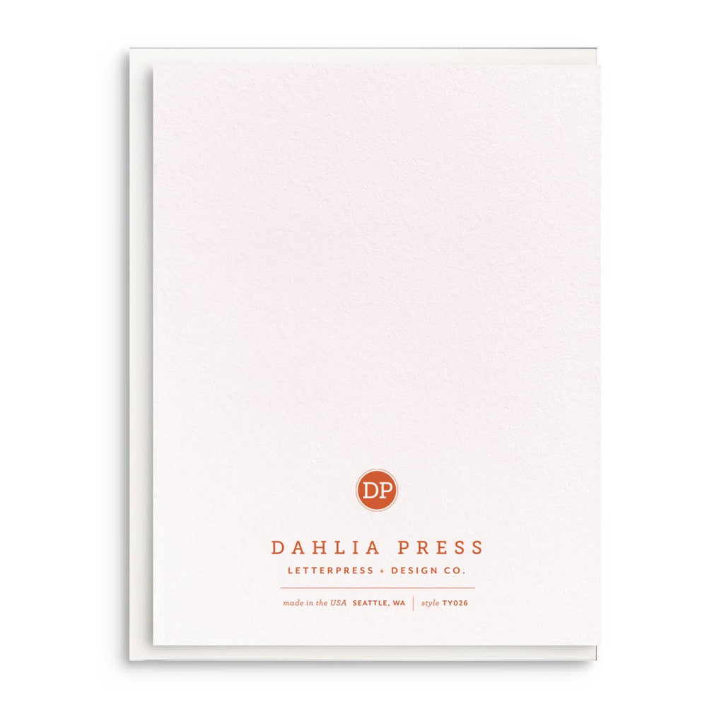 All That You Do, Letterpress Thank You Card