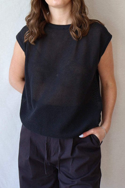 Fine Mesh Tank | Faded Black