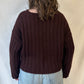 Cropped Rib Sweater | Plum