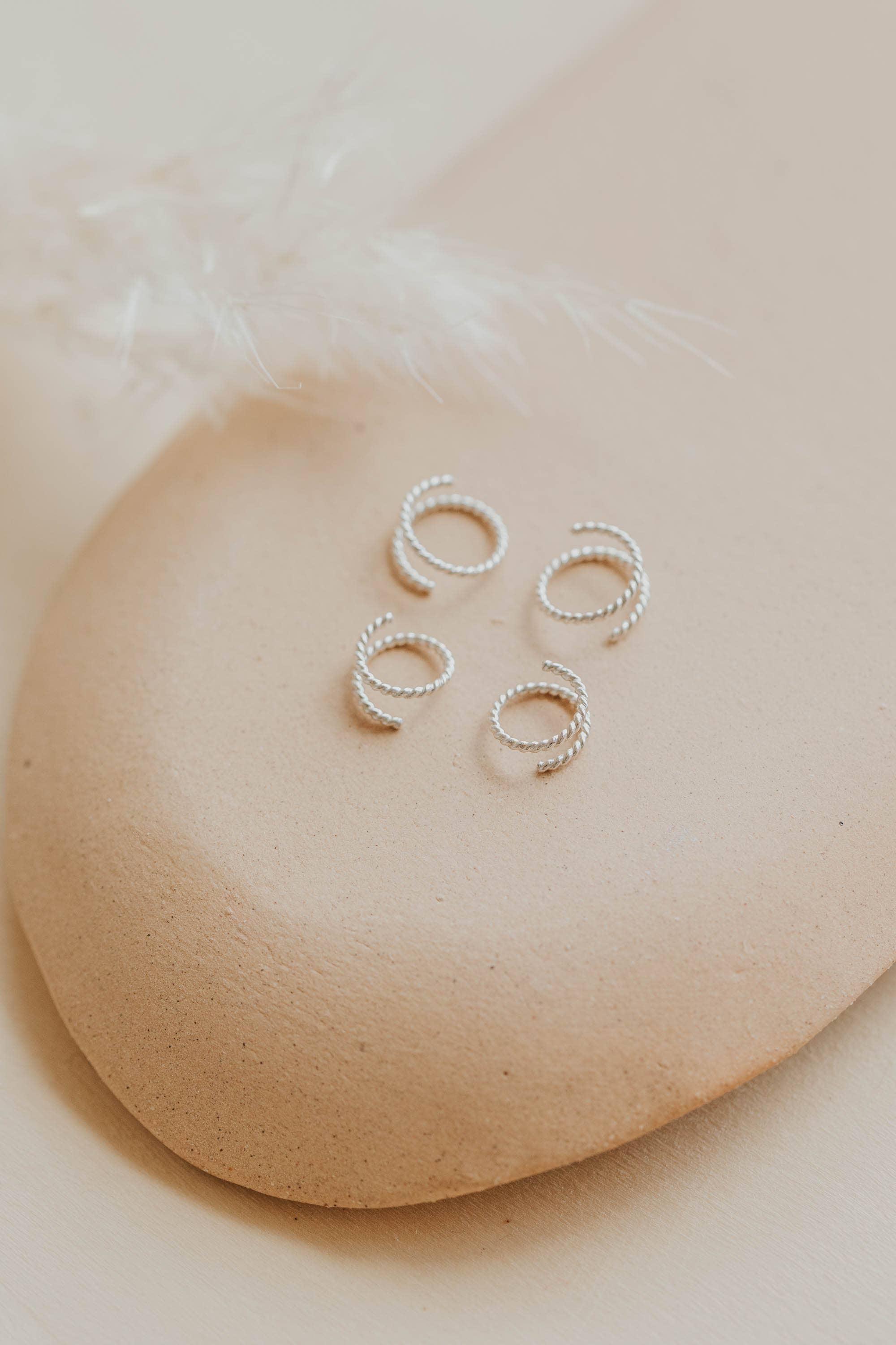 Tiny Twist Earrings | 14kt Gold Fill + Sterling Silver: Larger - 8MM / Classic