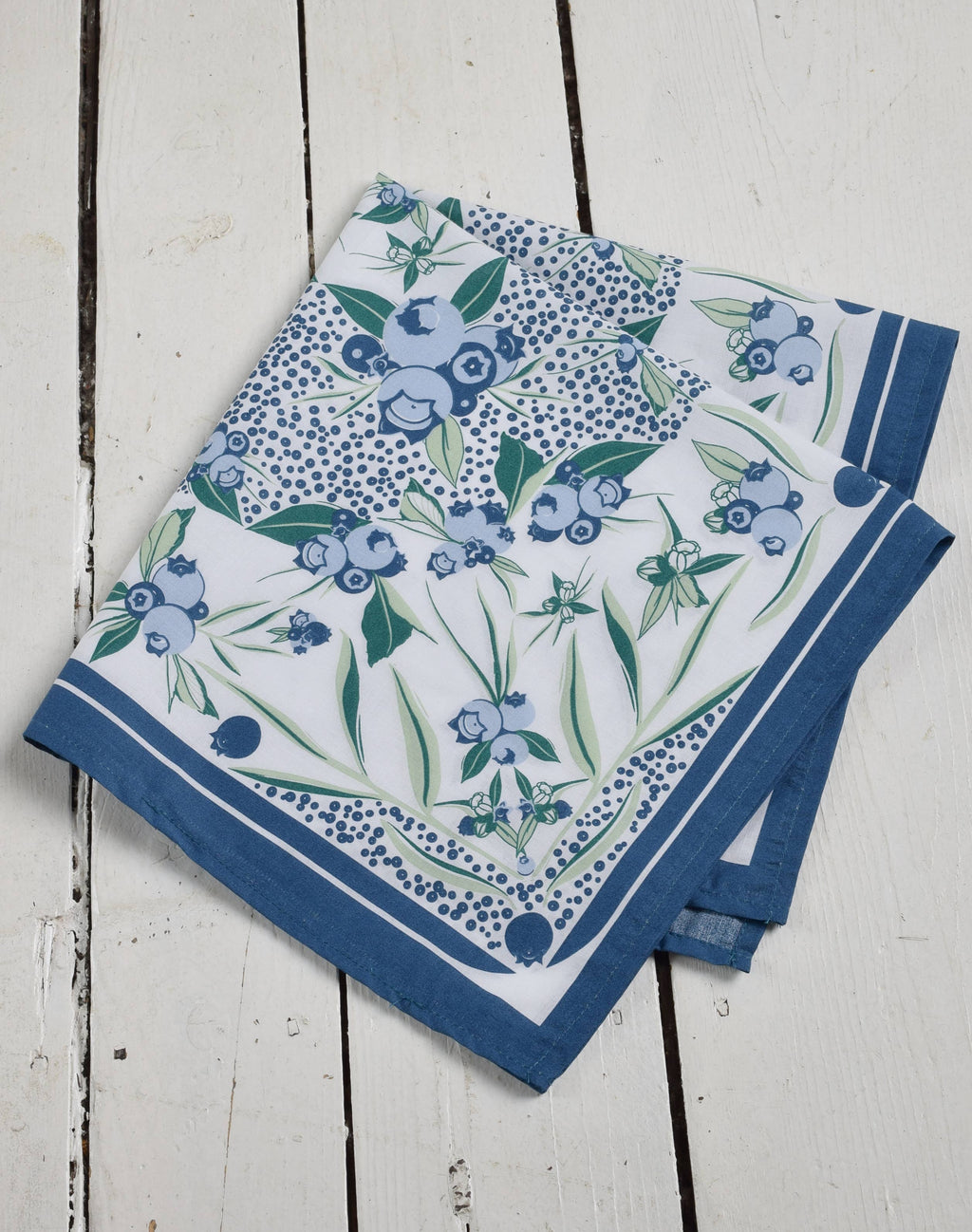 Wild Blueberry Bandana - 100% Cotton - Handkerchief