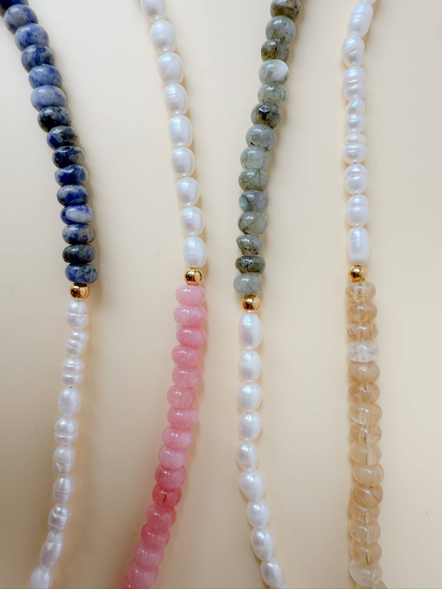 Harmony Pearl & Lapis Gemstone Necklace