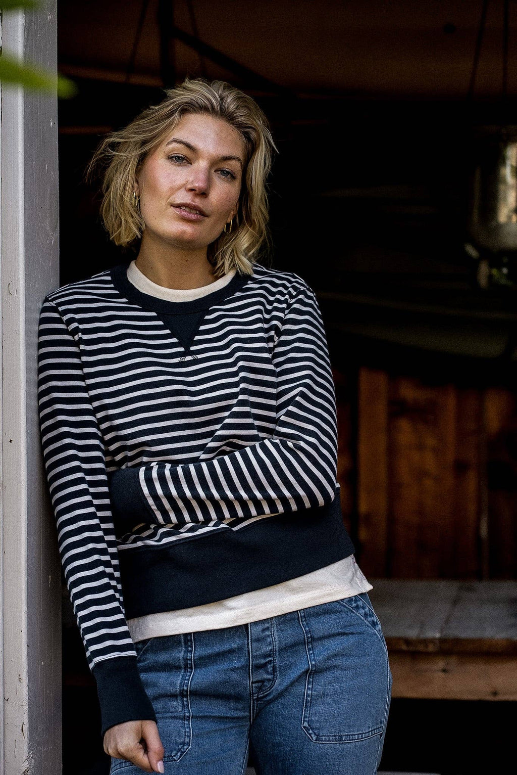 Women | Stinson Pullover |  100% cotton | Stripe