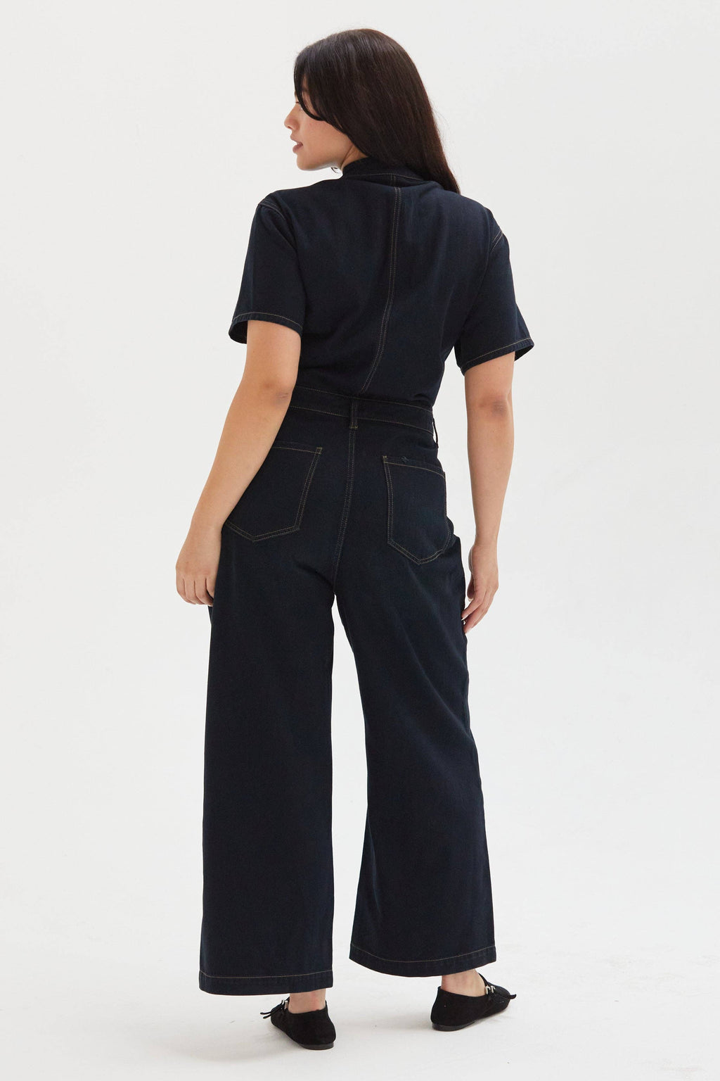 Ashby  Denim Jumpsuit | Faded Black