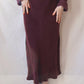 Bias Slip Skirt | Aubergine