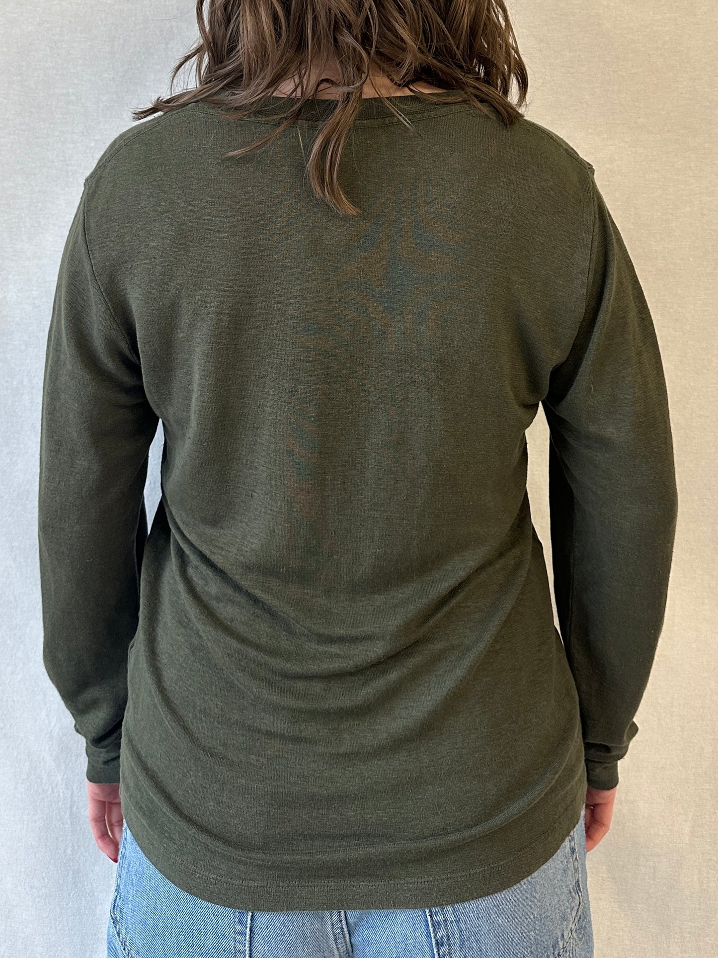 Bishop 100% Hemp Long Sleeve | Olive Green