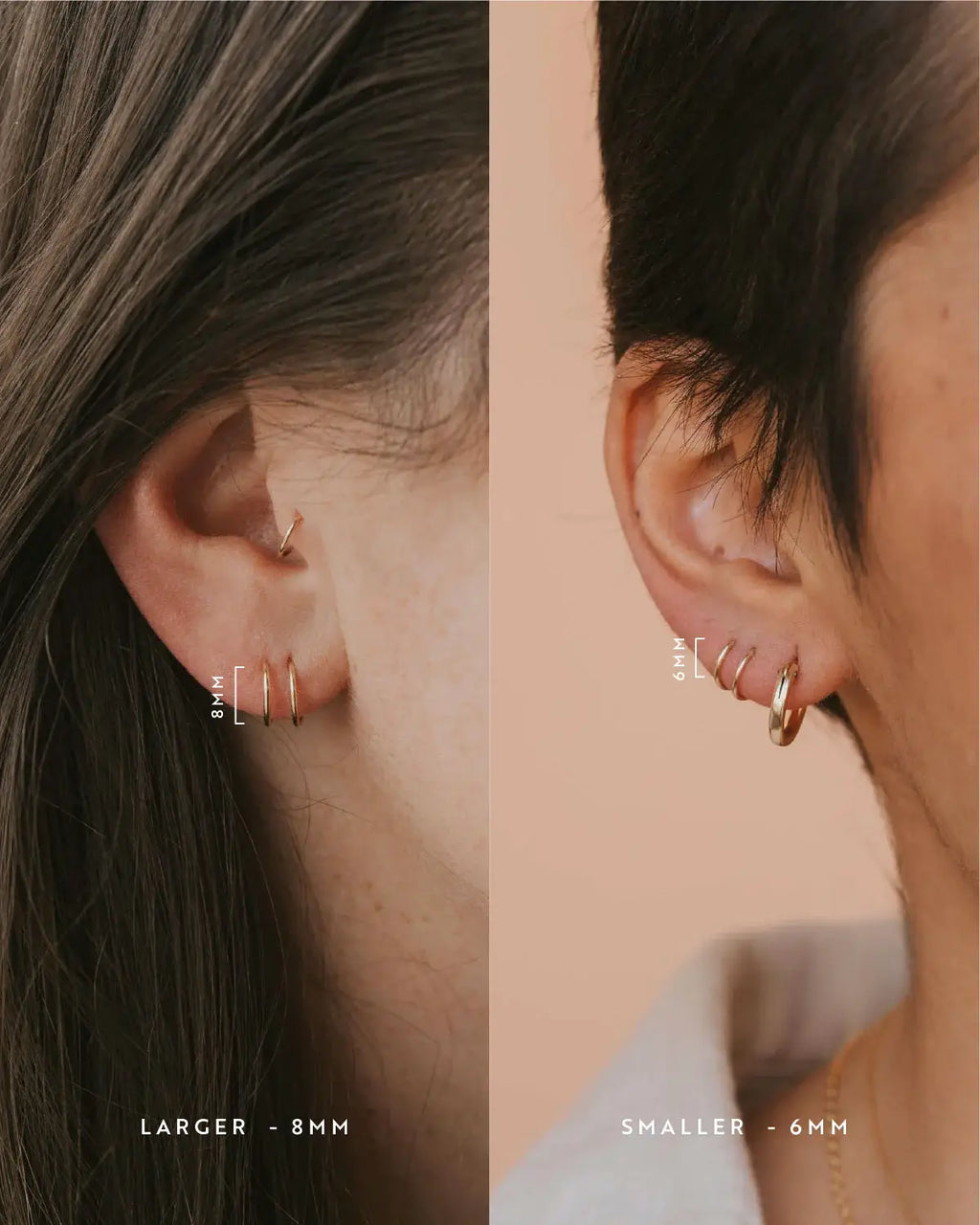 Tiny Twist Earrings | 14kt Gold Fill + Sterling Silver: Larger - 8MM / Classic