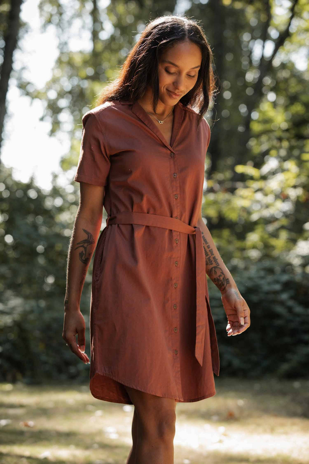 Sofia Shirt Dress / Copper: Copper
