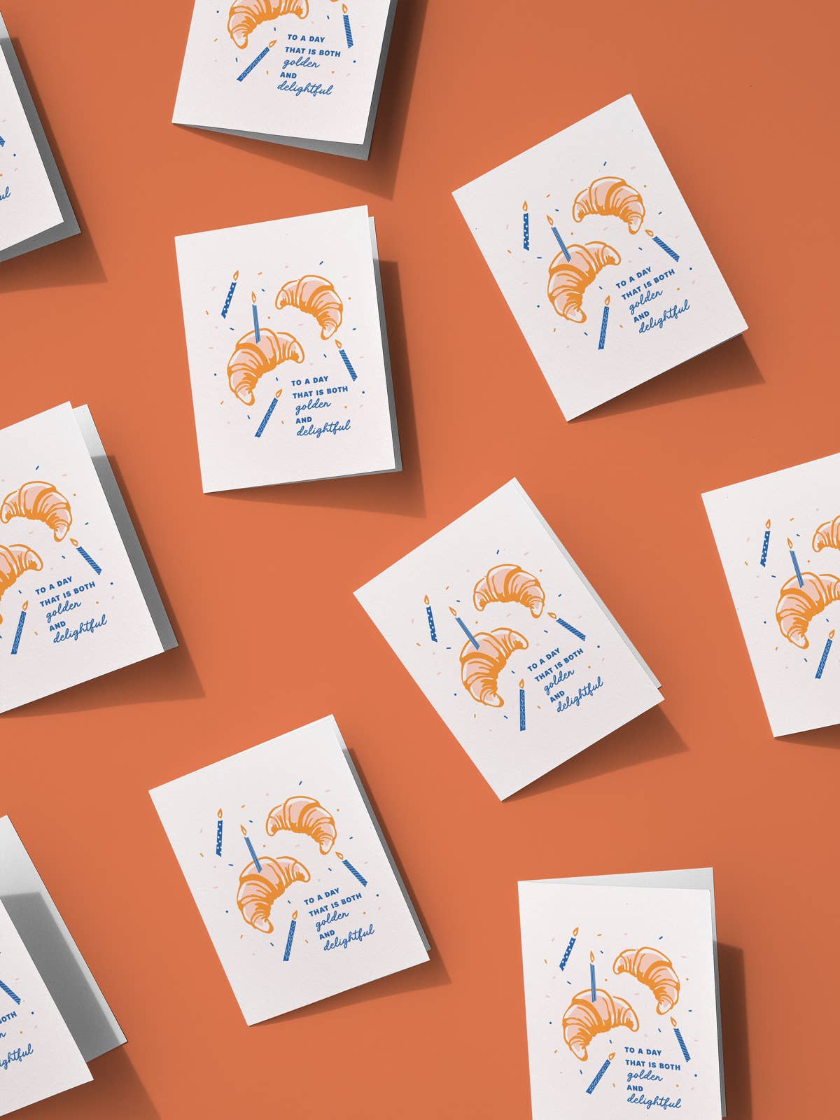 Birthday Croissant, Letterpress Birthday Greeting Card