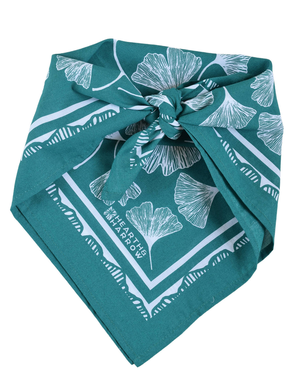 Ginkgo Leaf Bandana | Teal Green