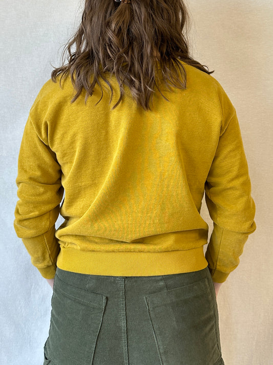 Laguna Cropped Sweatshirt | Citrine Yellow